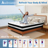 Audreamy Lisbon Mattress – 28cm Ergonomic 4D Spa-Like Plush Soft Tight Top Bamboo Fiber Fabric 7-Zone Pocket Spring Medium -Pre-Order Now – Ships by 22/10/2025 at the latest!