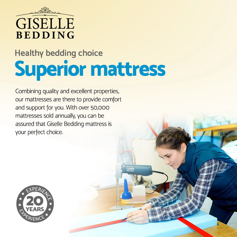 Giselle Bedding 32cm Mattress Euro Top Queen