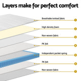 20cm Giselle Mattress Queen Bed Pocket Spring Mattresses