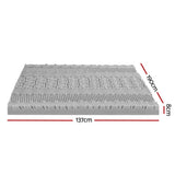 Giselle Bedding 8cm Memory Foam Mattress Topper 7-Zone Graphite Double