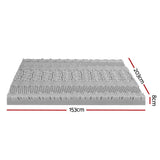 Giselle Bedding 8cm Memory Foam Mattress Topper 7-Zone Graphite Queen