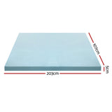 Giselle Bedding Memory Foam Mattress Topper Cool Gel 5cm King Single