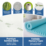 Giselle 8cm Memory Foam Mattress Topper Gel Egg Crate Foam Bamboo Double