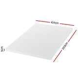 Giselle Bedding Memory Foam Mattress Topper Egg Crate 5cm King Single