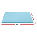 Giselle Bedding Memory Foam Mattress Topper Ventilated Cool Gel 5cm Single