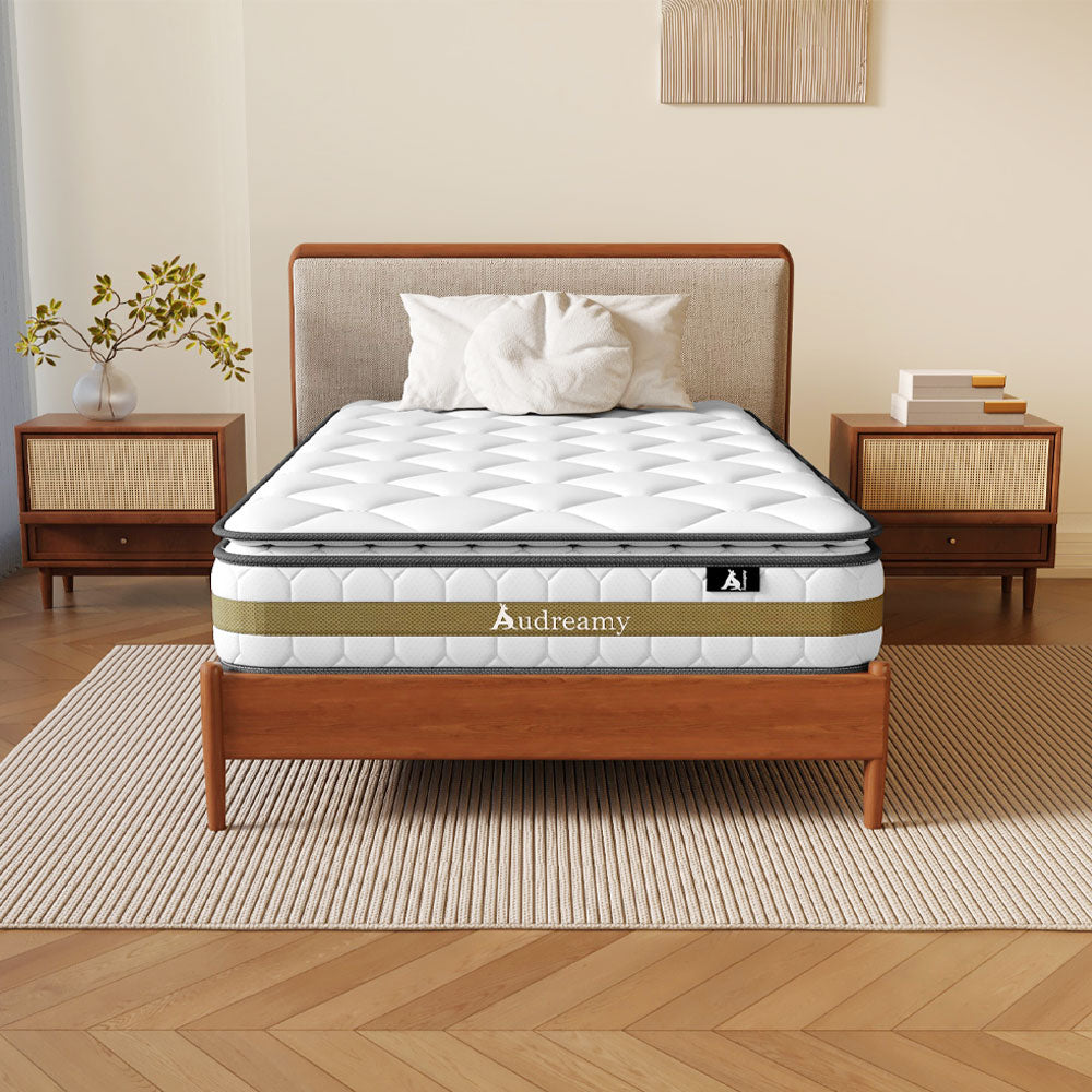 Audreamy Bondi Mattress 22cm Pillow Top – Cloud Comfort Bamboo Fiber Fabric Memory Foam Support Bonnell Medium Firm King Single -Pre-Order Now – Ships by 22/10/2025 at the latest!
