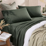 3 Piece Hotel Bamboo Cooling Sheet Set -Ultra Soft 2000TC Breathable Bed Sheets Set with 37 Centimetre Deep Pocket-Cooling Sheets for Hot Sleepers(White,King Single) (Copy)