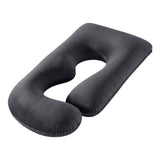 Giselle Bedding Pregnancy Pillow G-Shaped Full Body Pillow for Back and Belly Support Maternity Pillow with Removable Cover, Dark Grey 135x70 cm