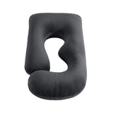 Giselle Bedding Pregnancy Pillow G-Shaped Full Body Pillow for Back and Belly Support Maternity Pillow with Removable Cover, Dark Grey 135x70 cm