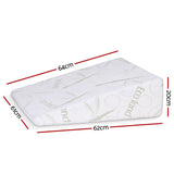 Giselle Bedding Wedge Pillow Gel Memory Foam Ergonomic Support Bamboo Cover