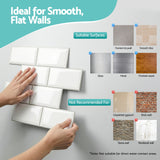 Artiss 3D Peel and Stick Wall Tiles Self Adhesive Subway Backsplash 10 Sheets, White