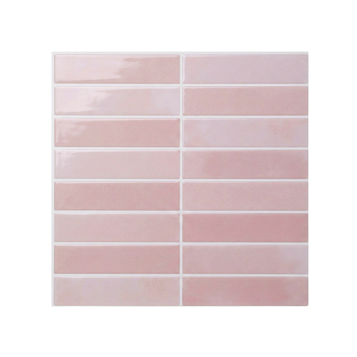 Artiss 3D Peel and Stick Wall Tiles Self Adhesive LinearGrid Backsplash 10 Sheets, Pink