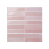 Artiss 3D Peel and Stick Wall Tiles Self Adhesive LinearGrid Backsplash 10 Sheets, Pink