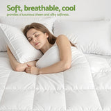 Giselle Bedding 200GSM Bamboo Quilt Summer Quilts All Season Doona Duvet Lightweight Super King