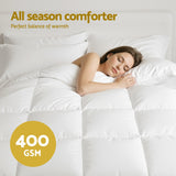 Giselle Bedding Queen Size 400GSM Microfiber Quilt All Season Duvet Quilts Comforter Winter Summer