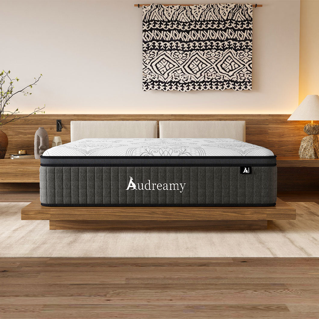 Audreamy Rome Mattress – 34cm Euro Top 100% Natural Latex Memory Foam 9-Zone Pocket Spring Hybrid Medium Firm All Sizes（In-stock sizes S & D ship now. KS, Q & K sizes Pre-Order，ship by 20/02/2025）