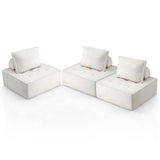 Artiss 3 Floor Sofa Lounge Chair with Pillow