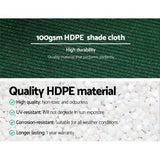 Instahut 50% Shade Cloth 3.66x10m Shadecloth Wide Heavy Duty Green