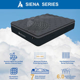 Audreamy Siena Mattress – 35cm Euro Top Bamboo Charcoal Fabric 7-Zone Pocket Spring Medium Firm All Sizes