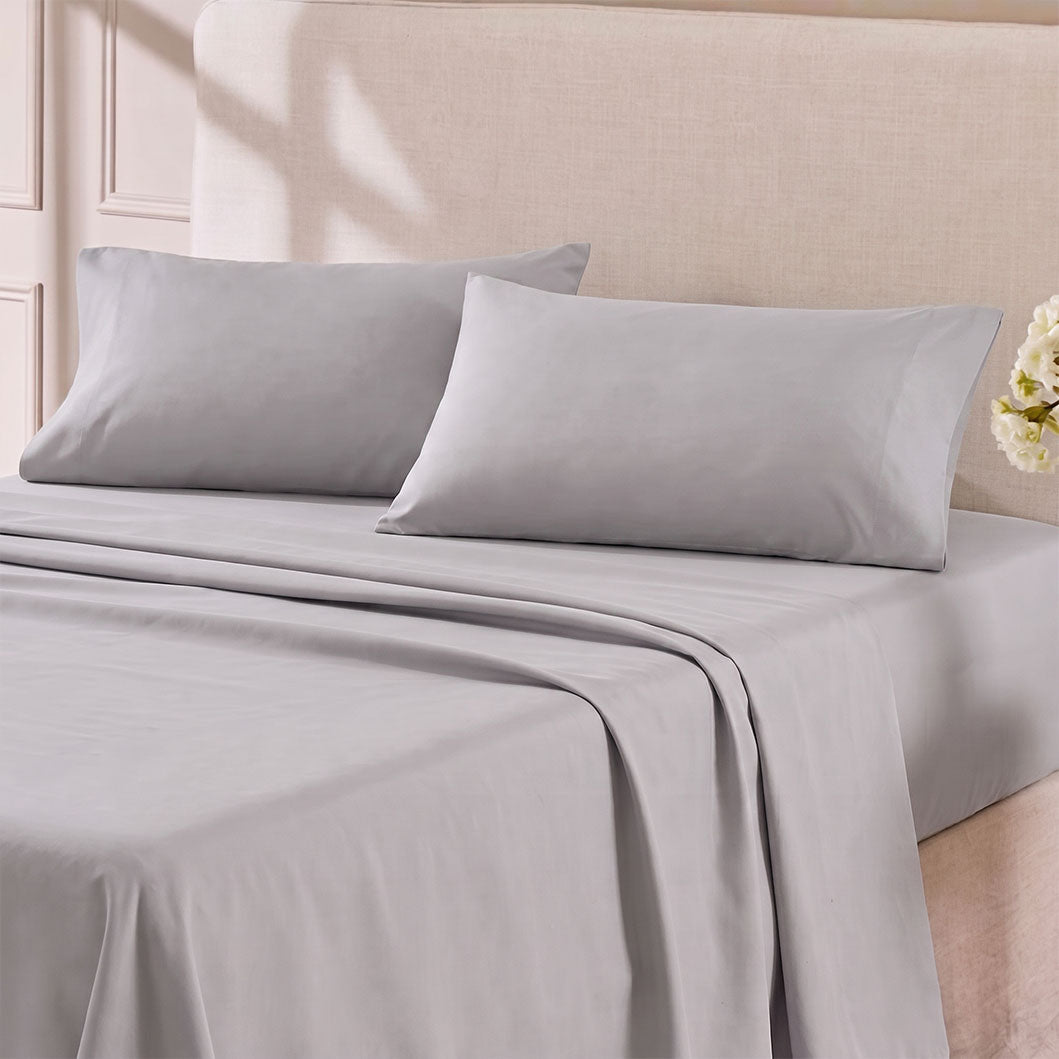 Hotel Soft Bed Sheet Set- Bedding Sheets & Pillowcases Breathable Bedding Wrinkle, Fade, Stain Resistant-Deep Pocket Flat Fitted Bed Sheet Set
