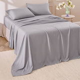 Hotel Soft Bed Sheet Set- Bedding Sheets & Pillowcases Breathable Bedding Wrinkle, Fade, Stain Resistant-Deep Pocket Flat Fitted Bed Sheet Set