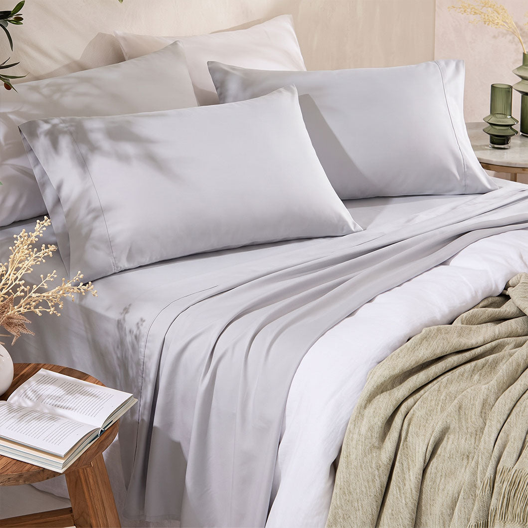 3 Piece Hotel Bamboo Cooling Sheet Set -Ultra Soft 2000TC Breathable Bed Sheets Set with 37 Centimetre Deep Pocket-Cooling Sheets for Hot Sleepers(White,King Single) (Copy)