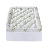 Giselle Bedding 5cm Pillowtop Mattress Topper 1000GSM Thick Soft Bamboo Cooling Pad for Back Pain Relief & Guest Bed, Washable Overfilled Cover with 45cm Deep Pocket King Single