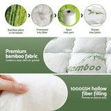 Giselle Bedding 5cm Pillowtop Mattress Topper 1000GSM Thick Soft Bamboo Cooling Pad for Back Pain Relief & Guest Bed, Washable Overfilled Cover with 45cm Deep Pocket Queen
