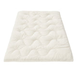 Giselle Bedding Pillowtop Mattress Topper 5cm Reversible Cooling & Soft Coral Fleece Pad for Back Pain Relief, Washable Skin-friendly Bed Protector with 45cm Deep Pocket Single