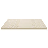 Giselle Bedding Latex Mattress Topper, 7.5cm Thick 7-Zone Pressure Relief Bed Pad with Washable Cover, Cooling Breathable Mat for Side Sleepers & Back Pain, Beige Double