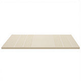 Giselle Bedding Latex Mattress Topper, 5cm Thick Cooling Bed Pad for Side Sleepers Pain Relief, 7 Zone Foldable Mat with Washable Cover for Guest Room Bedroom King Single
