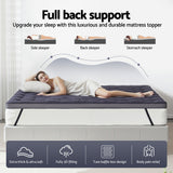 Giselle Bedding 5cm Pillowtop Topper Bamboo Polyester Blend Fibre Pad for Back Pain Relief Washable Overfilled Bed Protector 500GSM Double