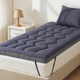 Giselle Bedding 5cm Pillowtop Topper Bamboo Polyester Blend Fibre Pad for Back Pain Relief Washable Overfilled Bed Protector 500GSM Single