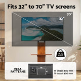 Artiss TV Stand 32-70" Wooden Tray Swivel Height Adjustable