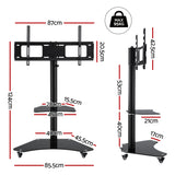 Artiss 40-100" TV Stand Mount Bracket Universal Adjustable Height with Wheels
