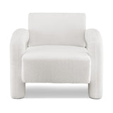 Artiss Armchair Accent Chair Lounge Sofa Couch Curved Seat Boucle White