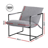 Artiss Armchair Lounge Chair Sling Grey