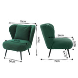 Artiss Armchair Accent Chair Lounge Tub Sofa Couch Corduroy Velvet Green