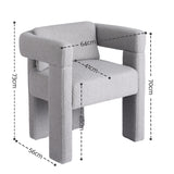Artiss Armchair Accent Chair Lounge Sofa Couch Boucle Fabric Grey