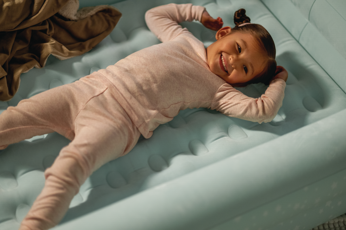 Intex Kidz Inflatable Travel Bed set with Hand Pump - Stars. Great for Travel 66810