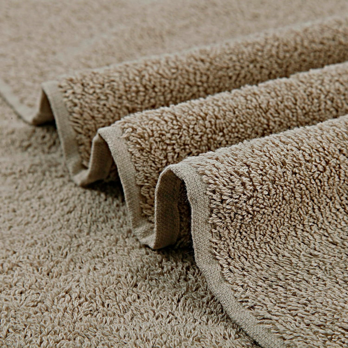 Samland Premium Cotton Washcloths 4-Pack Quick-Dry Face Towels Set-Linen