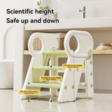White children's washing stairs, kids bathroom steps, toddler step stool, bathroom stool for kids, child hygiene steps, kids self-care steps, bathroom ladder for kids