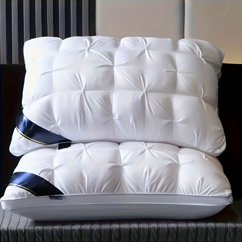 Luxury Pillow Quilted Pillow High-Quality Pillow Comfortable Pillow Bedding - Gray - Size 600g low pillow