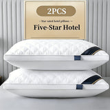 Luxury Pillow Quilted Pillow High-Quality Pillow Comfortable Pillow Bedding - White - Size 600g low pillow