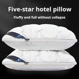 Luxury Pillow Quilted Pillow High-Quality Pillow Comfortable Pillow Bedding - White - Size 600g low pillow