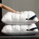 Luxury Pillow Quilted Pillow High-Quality Pillow Comfortable Pillow Bedding - White - Size 700g medium pillow