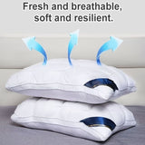 Luxury Pillow Quilted Pillow High-Quality Pillow Comfortable Pillow Bedding - White - Size 800g high pillow