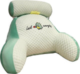 Reading Pillow for Kid Or Adult Large Back Pillow for Sitting Up in Bed Detachable Neck Roll with Arms Large Bed Rest Pillow Back Pillow for Sitting in Bed Watching TV Reading - Gray - Size 60*40CM
