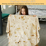 Burritos Tortilla Throw Blanket（Beige）, Novelty Funny Round Blanket for Adults & Kids, Soft Flannel Tortilla Wrap Blanket（36",Baby）