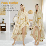 Burritos Tortilla Throw Blanket(Beige), Novelty Funny Round Blanket for Adults & Kids, Soft Flannel Tortilla Wrap Blanket（71",Adults）